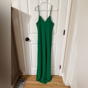 Gianni Bini Emerald Green V-Neck Slip Maxi Dress